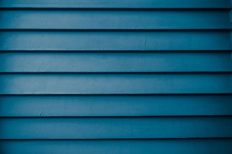 Blue Siding Installation